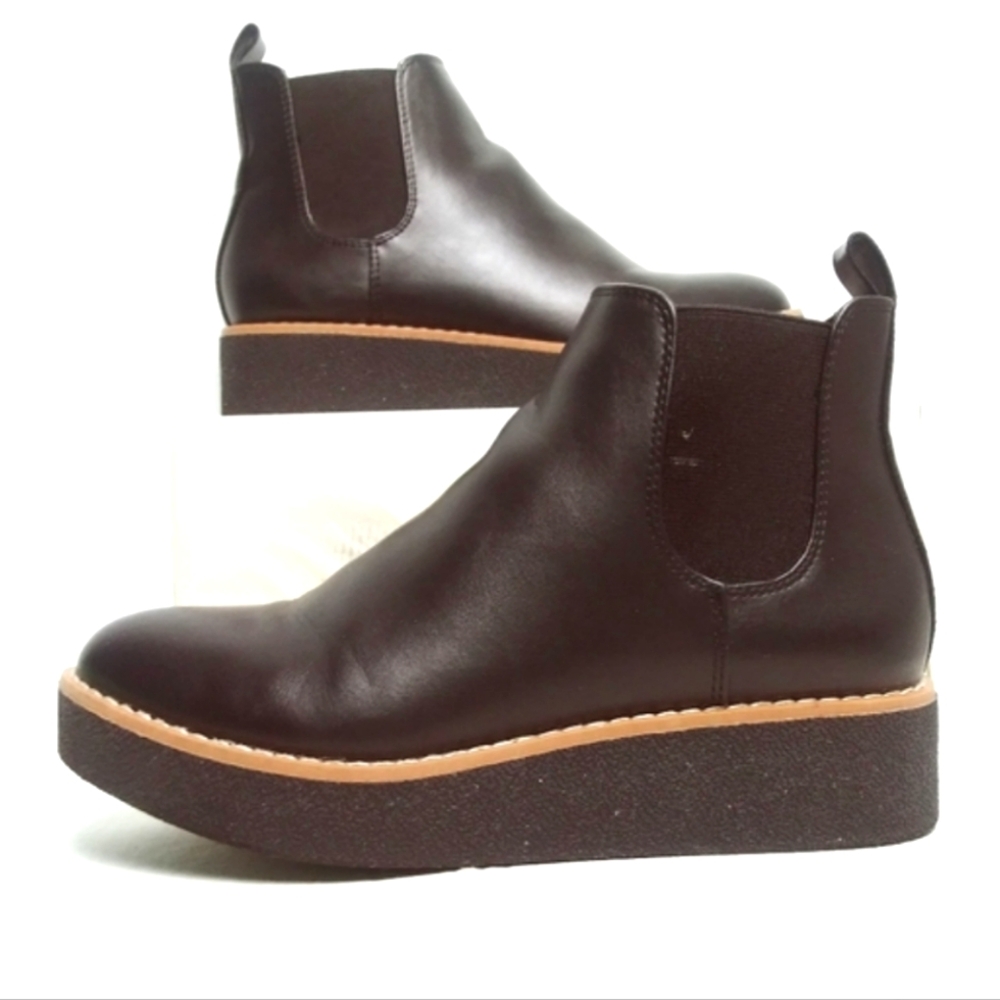 Divided by H&M Chelsea 6 Black Ankle Boots Shoes Faux Leather